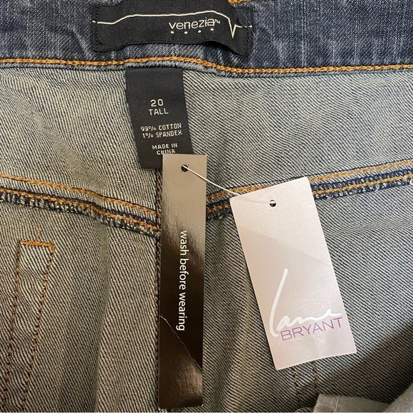 Venezia Jeans Size 20 Tall High Rise Medium Wash Blue Denim Stretch Plus Size - Picture 8 of 15